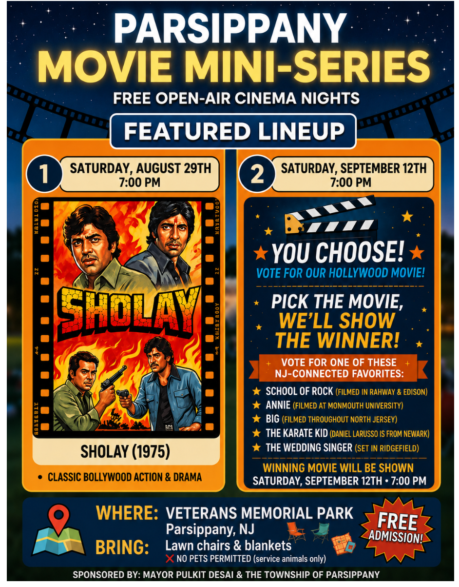 Parsippany Movie Mini Series- Sholay (1975)